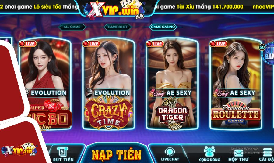 Giới thiệu Live Casino Xvip